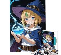 Rompecabezas de 1000 Piezas para Adultos Bruja de Anime con poción Difícil y desafiante para divertirse en Familia Juegos Divertidos para Mayores de 14 años 50x75cm
