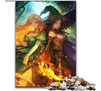 Rompecabezas de 1000 Piezas para Adultos, Bruja Misteriosa, Ideal para Decorar Paredes, cumpleaños y Navidad para Mayores de 14 años tamaño 50x75cm