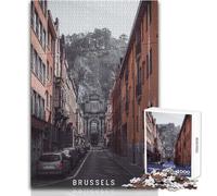 Rompecabezas de 1000 Piezas para Adultos Bruselas, Juego Educativo Familiar, Divertido y Divertido Regalo de cumpleaños (38x52cm)