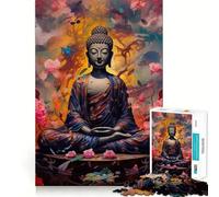 Rompecabezas de 1000 Piezas para Adultos Buda en la Naturaleza,Arte de Ajuste, Juego Mental,Regalo,Juego Lento,decoración navideña para Pared (38x52cm)