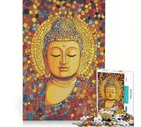 Rompecabezas de 1000 Piezas para Adultos: Buda en Pensamiento Juego práctico con Corte de precisión Regalo de cumpleaños 38x52cm