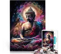 Rompecabezas de 1000 Piezas para Adultos Buda Junto al Loto Hecho de Madera Apto para Personas Mayores de 14 años. Juguete de desafío Decoraciones hogar tamaño：50x75cm