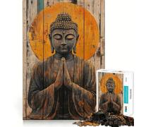 Rompecabezas de 1000 Piezas para Adultos Buda,meditación,Arte Mural,Corte preciso,Divertido Juego de ingenio,Tiempo de Ocio,Actividad de cumpleaños (38x26cm)