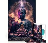 Rompecabezas de 1000 Piezas para Adultos Buda V Corte preciso Juego de concentración Regalo Juego de Ocio Escena navideña Arte (50x75cm)