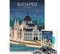 Rompecabezas de 1000 Piezas para Adultos,Budapest,Hungría,Viaje,artesanía de Bordes Finos,Juego cognitivo,Juguete,Juego Relajante,Arte de Pared navideño (50x75cm)
