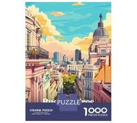 Rompecabezas De 1000 Piezas Para Adultos Buenos Aires, Argentina Cityscape Illustration Rompecabezas Para Adultos Juguete Decoración De Pared Pero Diversión Y Humorística Diversión En El Hogar, 70x50c
