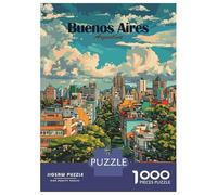 Rompecabezas De 1000 Piezas Para Adultos Buenos Aires Argentina Cityscape Illustration Rompecabezas Para Adultos Juguete Decoración De Pared Regalos Para Mujeres Desafiante De Completar 38x26cm/1000pc