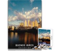 Rompecabezas de 1000 Piezas para Adultos Buenos Aires, Juego Educativo Familiar, Divertido y Divertido, Regalo de cumpleaños (38x26cm)