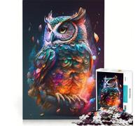 Rompecabezas de 1000 Piezas para Adultos: Búho Asombroso, Juegos educativos, análisis y lógica, Regalo de cumpleaños, Regalos de Viaje 38x26cm