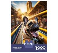 Rompecabezas De 1000 Piezas para Adultos Bulldog Coaster Blast Rompecabezas para Adultos Juguetes DIY Una Obra De Arte Regalo De Cumpleaños, Regalos, 52x38cm/1000pcs