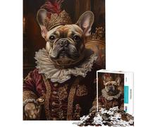 Rompecabezas de 1000 Piezas para Adultos Bulldog francés Noble Erudito Rompecabezas para Adolescentes Juego Familiar Carrera de Velocidad Manual Interacción Entre Padres e Hijos (Tamaño 50x75cm)