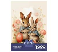 Rompecabezas De 1000 Piezas para Adultos Bunny Couple Artwork Rompecabezas para Adultos Juegos Relajantes para La Diversión Familiar Interacción Entre Padres E Hijos 70x50cm/1000pcs