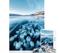 Rompecabezas de 1000 Piezas para Adultos Burbujas de metano congeladas en el Lago Abraham Juguete para decoración de Pared Regalo de cumpleaños Juego Familiar colección de Artistas Bellas Artes