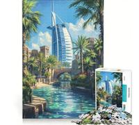 Rompecabezas de 1000 Piezas para Adultos, Burj Khalifa al Atardecer, Juegos educativos, para diversión Familiar, colección de Artistas, Bellas Artes, 50x75cm