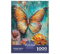 Rompecabezas De 1000 Piezas para Adultos Butterfly and Flowers Painting Rompecabezas para Adultos Juegos De Relajación Regalos para Mujeres Desafío Educativo 70x50cm/1000pcs