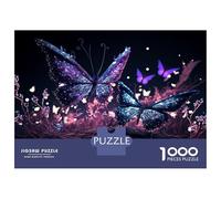 Rompecabezas De 1000 Piezas para Adultos Butterfly Neon Rompecabezas Juego De Ingenio Carrera De Velocidad De Manos Interacción Entre Padres E Hijos 70x50cm/1000pcs