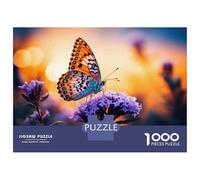 Rompecabezas De 1000 Piezas para Adultos Butterfly on Purple Flower-2 Rompecabezas para Adultos Juego De Ingenio Decoración Perfecta Regalos De Cumpleaños Y Únicos 52x38cm/1000pcs