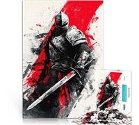 Rompecabezas de 1000 Piezas para Adultos Caballero de Rojo Juguete de desafío de Juego Educativo Colección de Artistas, Bellas Artes 52x38cm