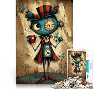 Rompecabezas de 1000 Piezas para Adultos Caballero mecánico Steampunk en Estilo de Arte fantástico Corte de precisión Regalos de cumpleaños 50x70cm