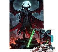 Rompecabezas de 1000 Piezas para Adultos Caballero Oscuro con Espada bajo la Luz de la Luna Un Reto Educativo para divertirse en Familia Juegos relajantes para Mayores de 14 años (50x75cm)