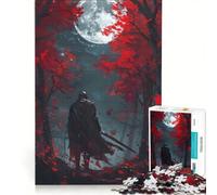 Rompecabezas de 1000 Piezas para Adultos Caballero Paladín Luna Llena Juego de ingenio Interesante para Reducir el estrés Cada Pieza es única 50x75cm