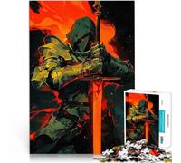 Rompecabezas de 1000 Piezas para Adultos Caballero Templario Dios Paladín Juego desafiante Regalos de cumpleaños, Regalos, Arte Mural 52x38cm