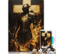 Rompecabezas de 1000 Piezas para Adultos, Caballeros Medievales, 1000 Piezas para Adolescentes, Regalo de cumpleaños, decoración de Pared para Mayores de 14 años (tamaño 75x50cm)