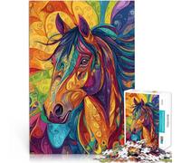 Rompecabezas de 1000 Piezas para Adultos “Caballo Avatar artístico” Hecho de Papel，para Mayores de 14 años Difícil y desafiante Regalo Divertido para la Familia。tamaño：38x52cm/14.96x20.47pulgada