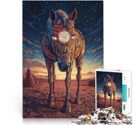 Rompecabezas de 1000 Piezas para Adultos Caballo de Arte en Color Hecho de Madera para Mayores de 14 años Juego Intelectual de Juguete Trato como Regalo para Toda la Familia tamaño：50x75cm