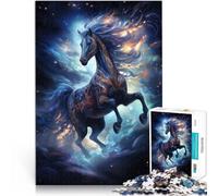 Rompecabezas de 1000 Piezas para Adultos Caballo Espacial mágico Hecho de cartón para Mayores de 14 años Entrena tu Cerebro y Tus Manos Regalos de Juegos de Navidad tamaño:38x52cm