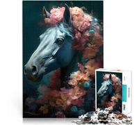 Rompecabezas de 1000 Piezas para Adultos Caballo Mundo Encantado para el Juguete de desafío de Juego Educativo Ideas de Regalos 52x38cm