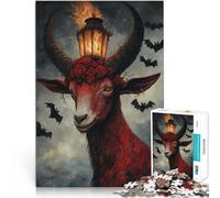 Rompecabezas de 1000 Piezas para Adultos Cabra del Diablo Entrena tu Cerebro y Tus Manos Cada Pieza es única: un desafiante y Divertido Juego Familiar 75x50cm