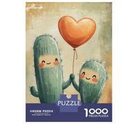 Rompecabezas De 1000 Piezas para Adultos Cactus Couple Love Rompecabezas para Adultos Juegos De Relajación Desafío Difícil Ayuda A Ejercitar El Cerebro 70x50cm/1000pcs