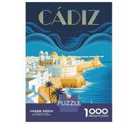 Rompecabezas De 1000 Piezas para Adultos Cádiz Cityscape Travel Rompecabezas para Adultos Juguetes Antiestrés Carrera De Velocidad Manual Interacción Entre Padres E Hijos 70x50cm/1000pcs