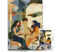 Rompecabezas de 1000 Piezas para Adultos, café, Citas, Conversaciones, Juegos Familiares, análisis y lógica, Juguetes de Bricolaje (50x75cm)