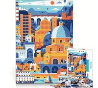 Rompecabezas de 1000 Piezas para Adultos: Cagliari, Cerdeña Juego Imposible Diversión en Familia cumpleaños y Navidad 38x26cm