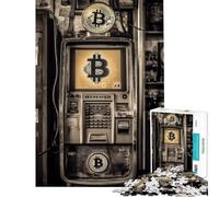 Rompecabezas de 1000 Piezas para Adultos Cajero automático Bitcoin Vintage Ayuda a ejercitar el Cerebro Ideal para Pasar el Tiempo en casa Juegos Familiares para Mayores de 14 años (38x52cm)