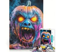 Rompecabezas de 1000 Piezas para Adultos Calabaza de Halloween Pesadilla Neón Juego Interactivo Mejora la Memoria colección de Artistas Bellas Artes 50x75cm