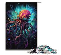 Rompecabezas de 1000 Piezas para Adultos: Calamar de Colores. Un Juego desafiante. Una Obra de Arte. Apto para Adolescentes de 14 años en adelante. 1000 Piezas (38 x 26 cm).