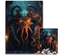 Rompecabezas de 1000 Piezas para Adultos, Calamar demoníaco, Rompecabezas Imposible para Adultos, Ideal para diversión Familiar, relajación y Regalos navideños, 26x38cm/10,23x14,96 Pulgadas