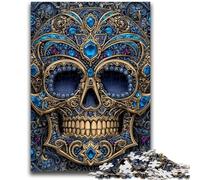 Rompecabezas de 1000 Piezas para Adultos, Calavera de Diamante, 1000 Piezas para Adolescentes, con póster a Juego y Hoja de Trivia para Mayores de 14 años (50x75cm)