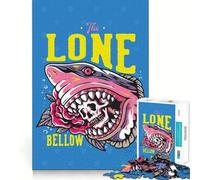 Rompecabezas de 1000 Piezas para Adultos Calavera de tiburón The Lone Bellow (38x52cm) Juego Mental Divertido y entretenido Regalo Ideal para Disfrutar en Navidad