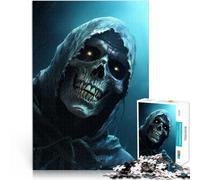 Rompecabezas de 1000 Piezas para Adultos Calavera Espeluznante riendo desafío Educativo Actividades Divertidas en casa, Regalos de cumpleaños, Regalos de Viaje, 52x38cm