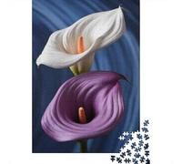 Rompecabezas De 1000 Piezas para Adultos Calla Lily Flowers - White & Purple Rompecabezas para Adultos Juguetes Antiestrés Decoración del Hogar Regalos para Amigos Y Familiares 70x50cm/1000pcs