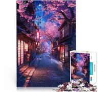 Rompecabezas de 1000 Piezas para Adultos Calle Nocturna de Anime para el Juguete de desafío de Juego Educativo Una Obra de Arte 38x26cm