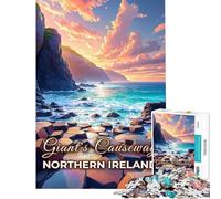 Rompecabezas de 1000 Piezas para Adultos Calzada del Gigante Irlanda del Norte Rompecabezas para Adultos Juego de ingenio Corte de precisión (tamaño 50x75cm)