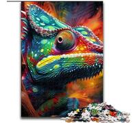 Rompecabezas de 1000 Piezas para Adultos, camaleón artístico, Juego de ingenio para Adolescentes, Noche de Juegos en Familia (tamaño: 50x75cm)