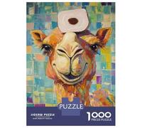 Rompecabezas De 1000 Piezas para Adultos Camel with Toilet Paper Rompecabezas Juegos Familiares Difícil Difícil Cumpleaños Y Navidad 38x26cm/1000pcs