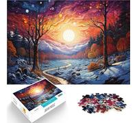 Rompecabezas de 1000 piezas para adultos, camino de nieve, juegos educativos, decoración del hogar, rompecabezas de análisis y lógica, 14.95 x 20.47 pulgadas, para adolescentes de 14 años en adelante