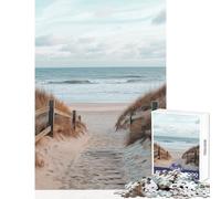 Rompecabezas de 1000 Piezas para Adultos Camino de Playa hacia el océano Juguetes de decoración del hogar Regalos de Amigo Secreto Juego de ingenio descompresión Intelectual tamaño 38x52cm